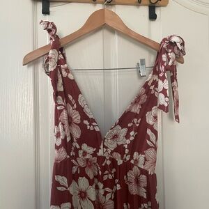 Abercrombie Floral Plunge Maxi Dress